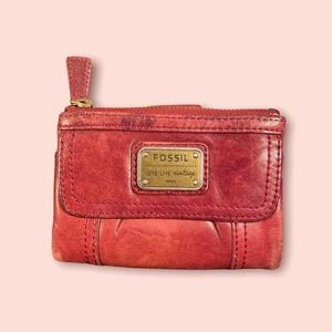 Leather fossil wallet